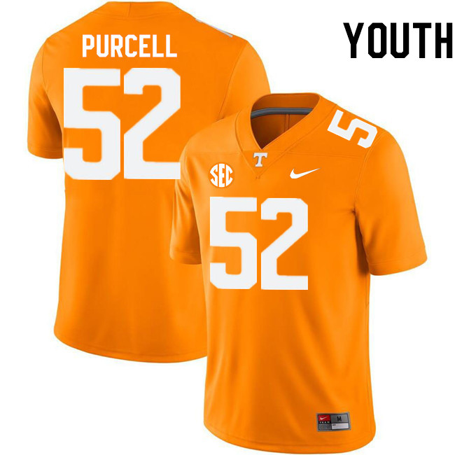 Youth #52 Eli Purcell Tennessee Volunteers College Football Jerseys Stitched-Orange